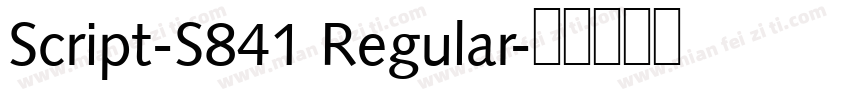 Script-S841 Regular字体转换